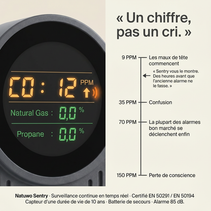 Natuwo Sentry · Détecteur 4-en-1 à brancher